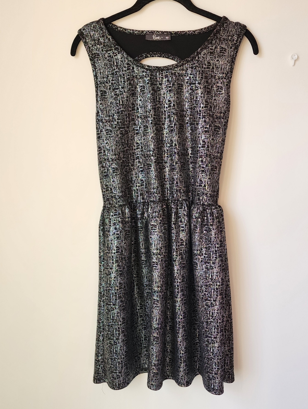 Metallic Look Party Dress